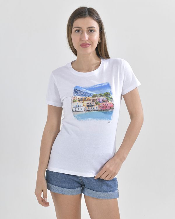 ΜΠΛΟΥΖΑΚΙ ΛΕΥΚΟ ΠΟΛΥΧΡΩΜΟ ΝΗΣΙ S/M (100%