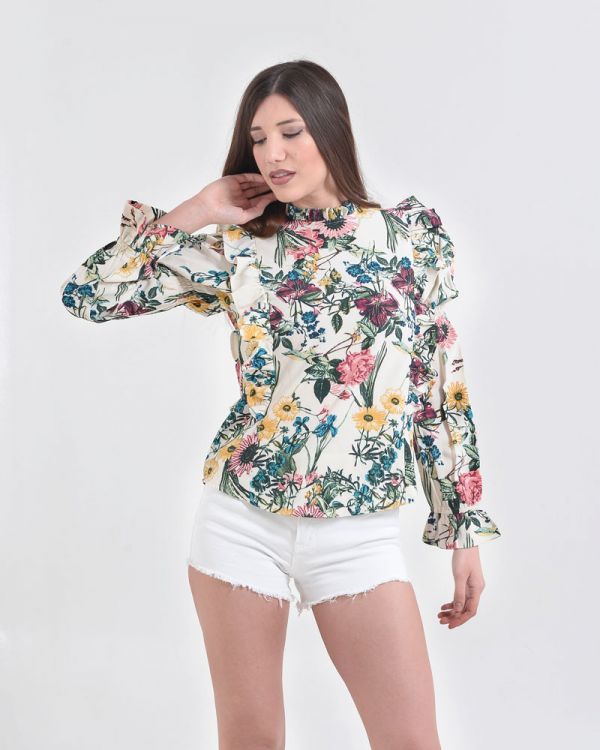 ΜΠΛΟΥΖΑ ΜΠΕΖ ΦΛΟΡΑΛ ONE SIZE (RAYON)