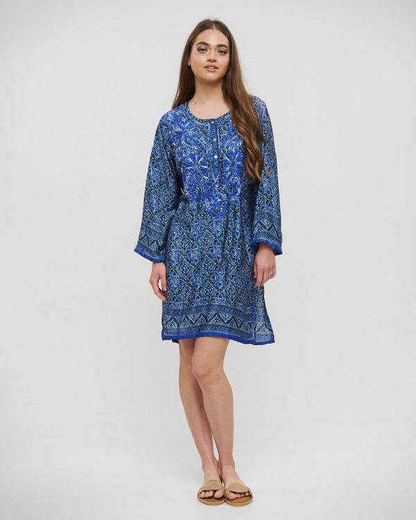 TUNIC ΜΠΛΕ M/L (28%SILK / 72%CREPE)