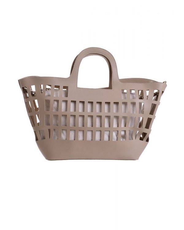 SHOPPING BAG ΑΠΟ ΔΕΡΜΑΤΙΝΗ ΔΙΑΤΡΗΤΗ 35X1